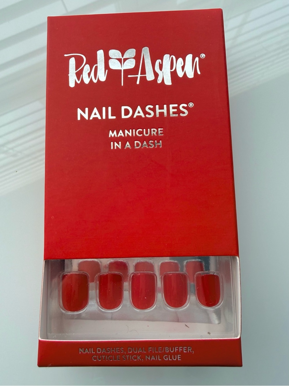 NWT Red Aspen Nail Dashes Petite - Tulips for Terrie Red